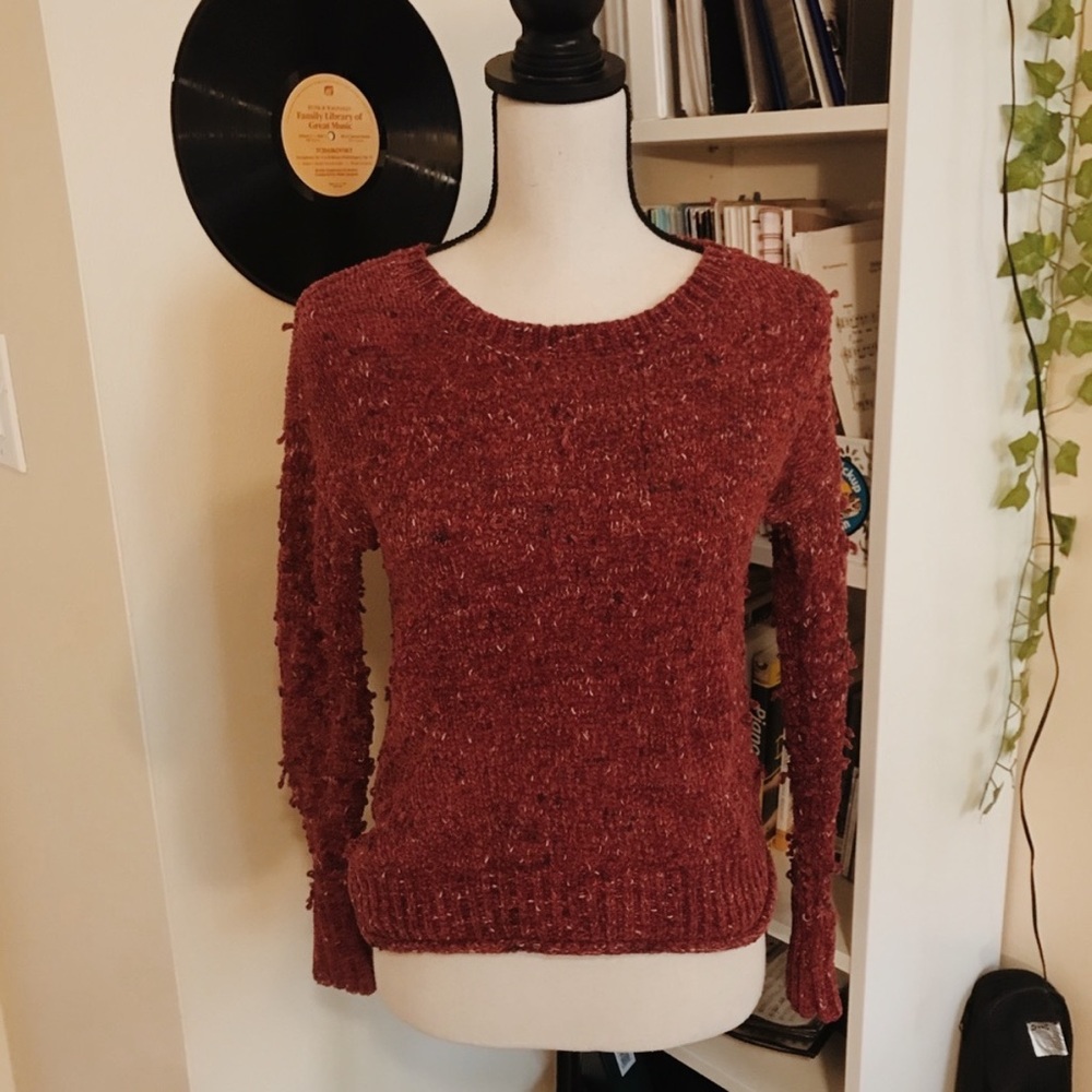 onehart red knitted sweater | size small